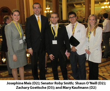 Josephine Meis, Senator Roby Smith, Shaun O’Neill, Zachary Goettsche, Mary Kaufmann